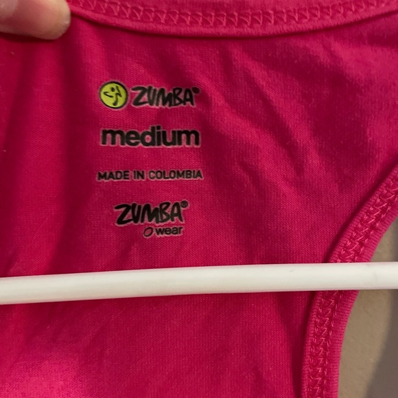 Zumba Fitness Feel the Music Pink and Orange Tank Top - Picture 2 of 4
